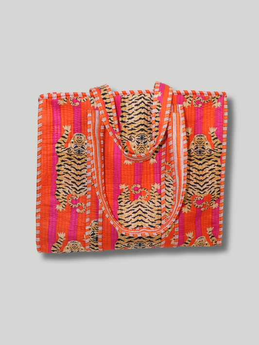 'sunset tiger' bag (WITH ZIPPER)