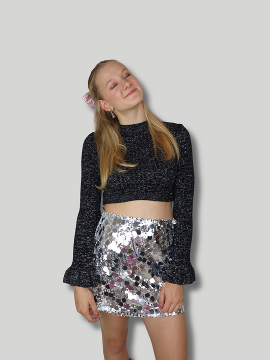Glamourize night top black/silver